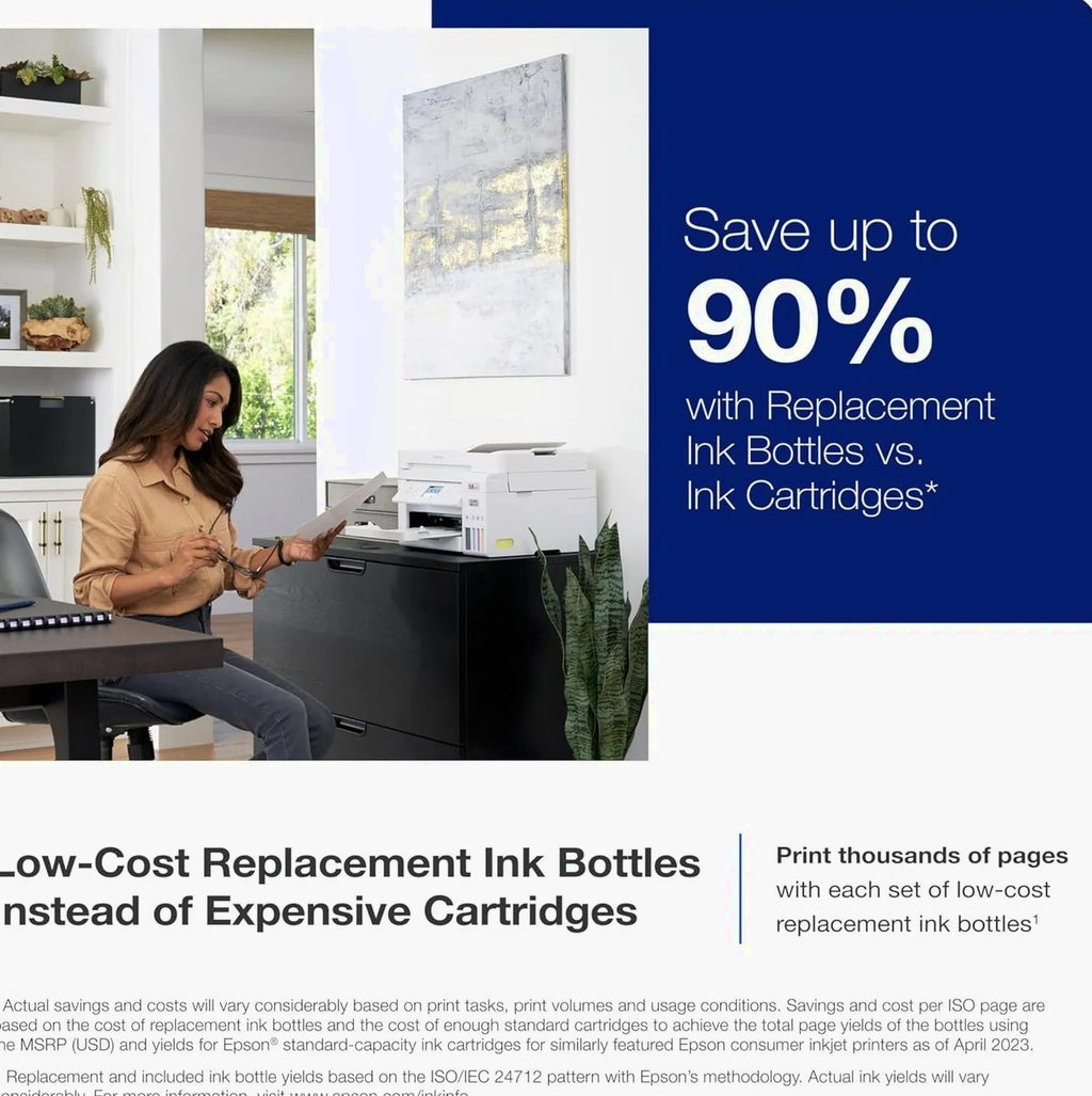 Epson EcoTank ET-4800 Wireless All-in-One Inkjet Printer, White - ET-4800