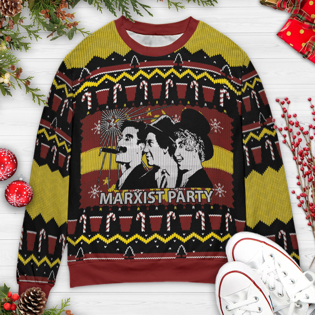 Marxist Party Ugly Christmas Sweatshirt