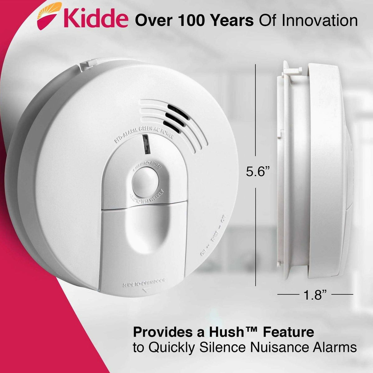 Kidde Hardwire Ionization Smoke Alarm With 9V Battery Backup - I4618