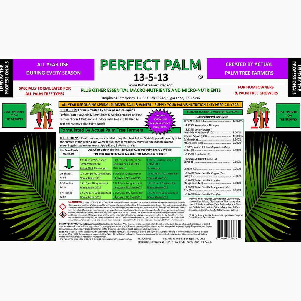Perfect Palm Palm Tree Fertilizer Bulk Refill Bag, 40 lb