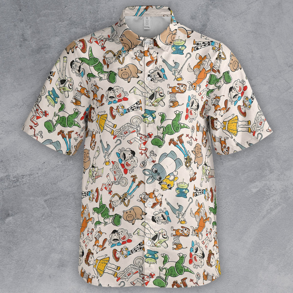 Toy Story Toss Pattern Button Down Shirt