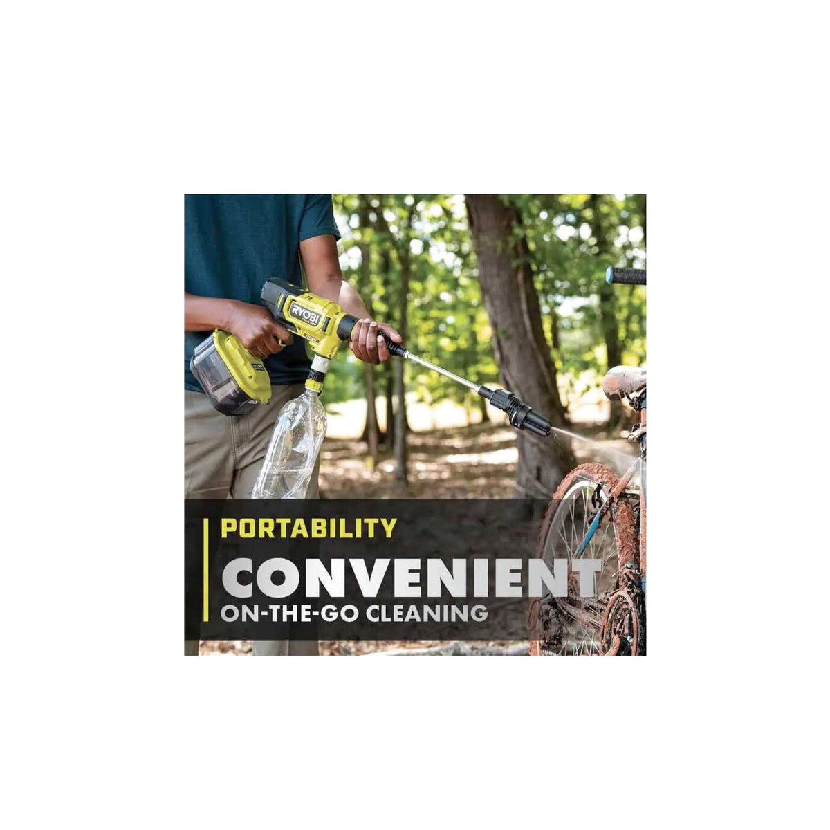 Ryobi ONE+ HP 18V Brushless EZClean 600 PSI 0.7 GPM Cordless Cold Water Power Cleaner With 4.0 Ah Battery And Charger