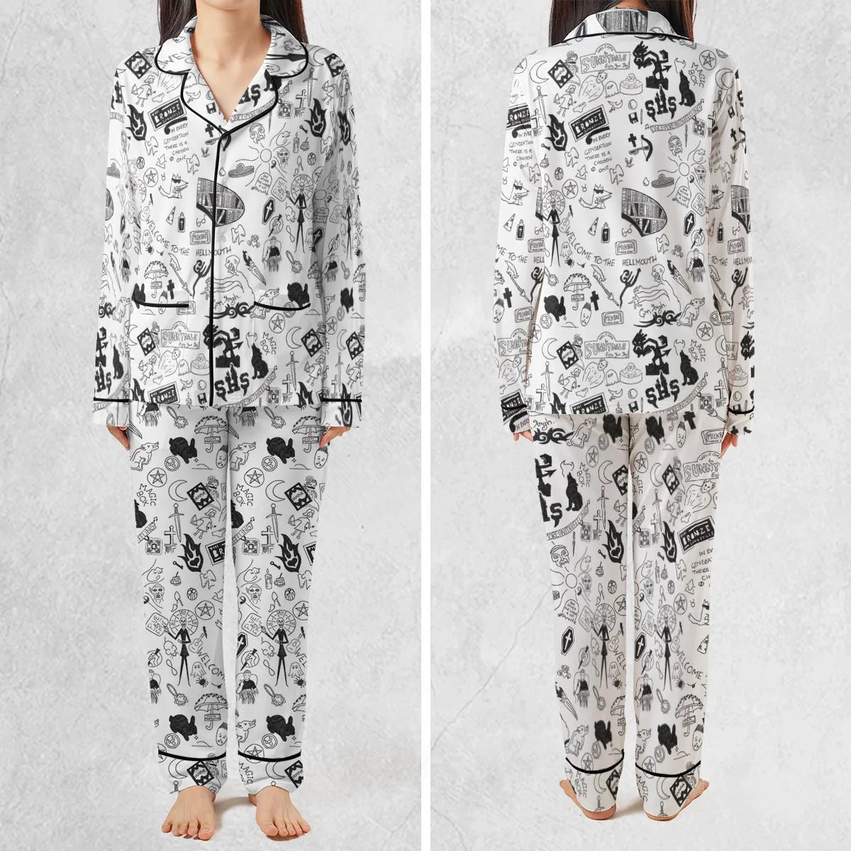 Buffy The Vampire Slayer Pattern Pajamas Set