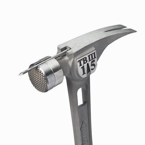 Stiletto 15 oz Ti-Bone III Titanium Hammer With Milled Face Curved Handle - TB3MC