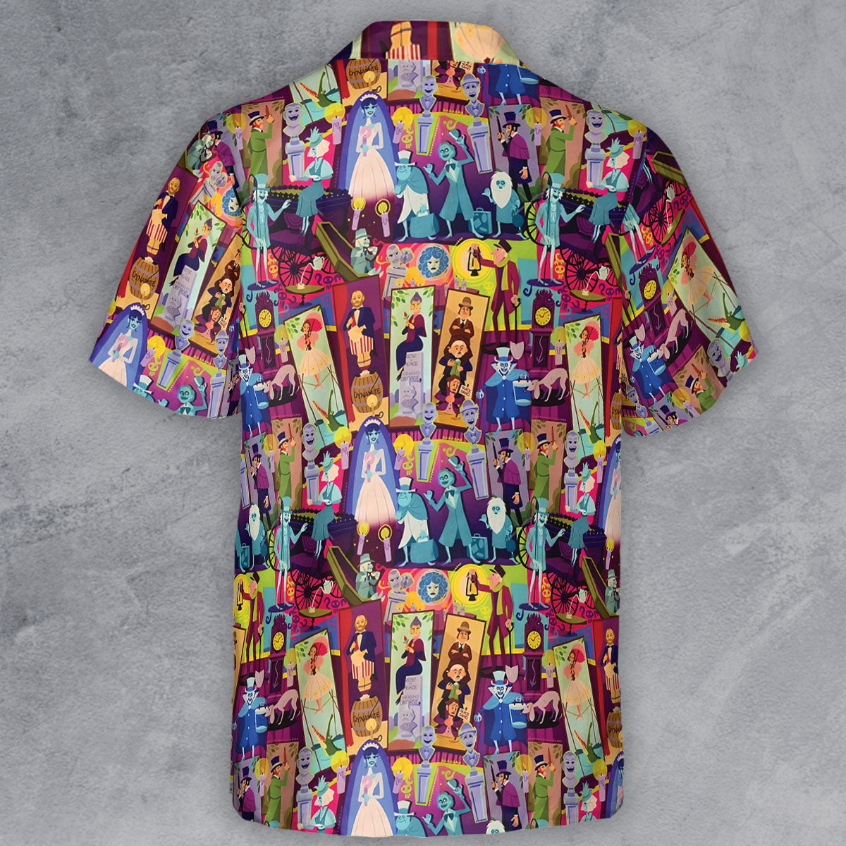 Retro Mansion Collage Button Down Shirt