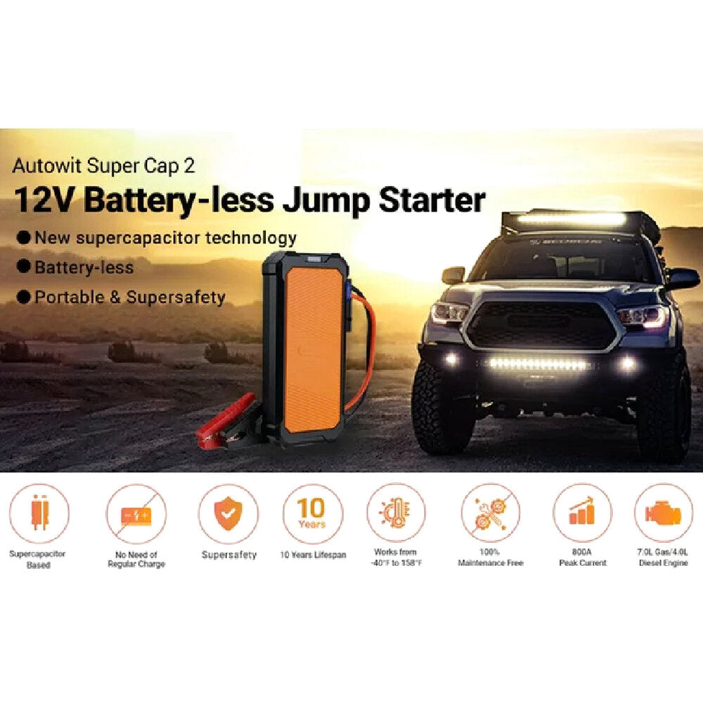Autowit Battery-Less Portable Car Jump Starter With Carrying Case - SuperCap 2