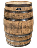 Real Wood Products Jack Daniel's Oak Whiskey Barrel, 53 Gallon, 35 in H x 26 in D, Barrel Brown