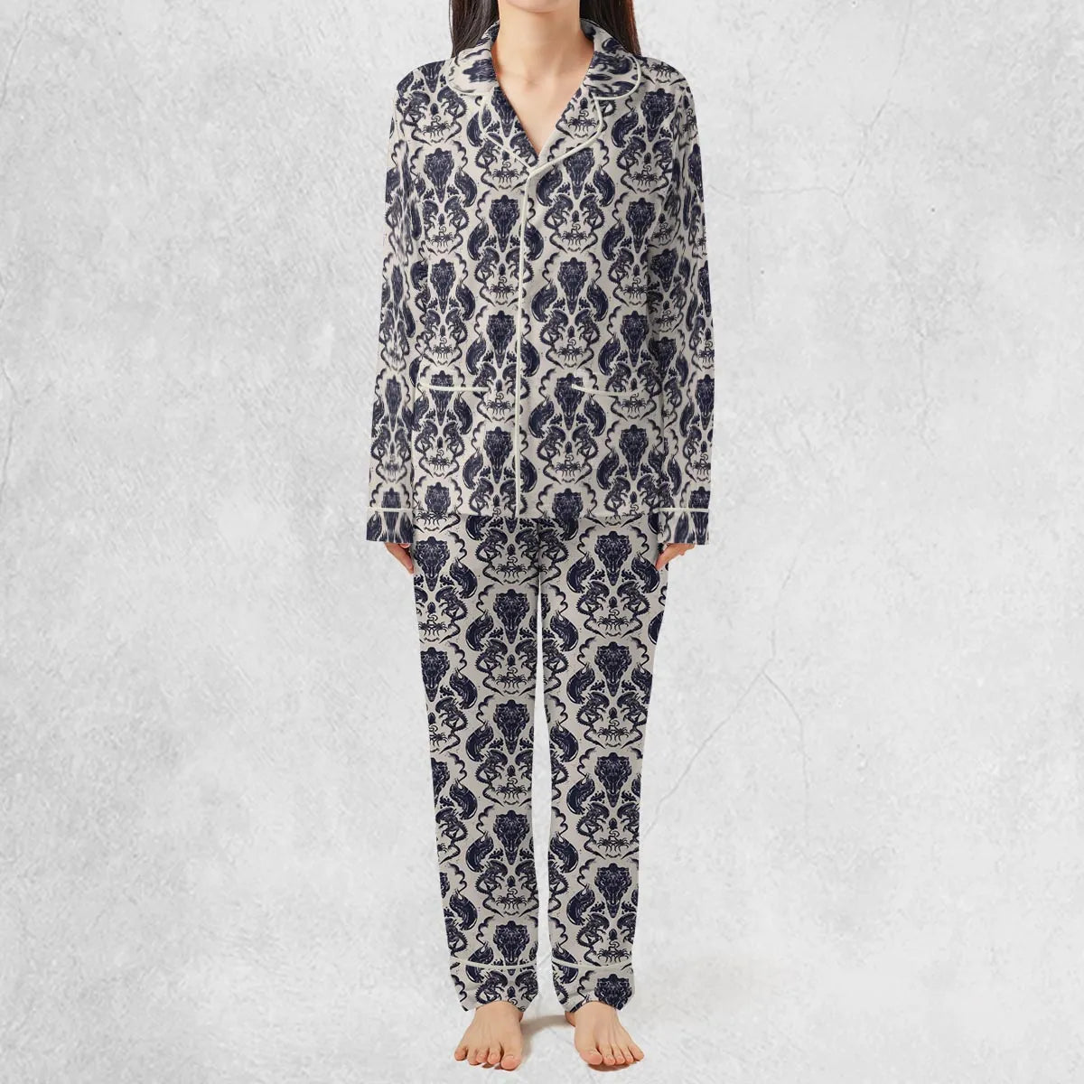Alien Xenomorph Pattern Pajamas Set