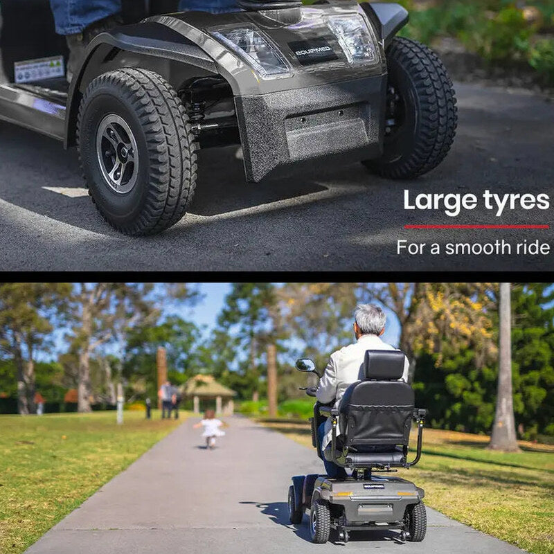 Equipmed Mobility Scooter, 30 km Range, 180 kg Capacity - VentureCruise Series S-XXL