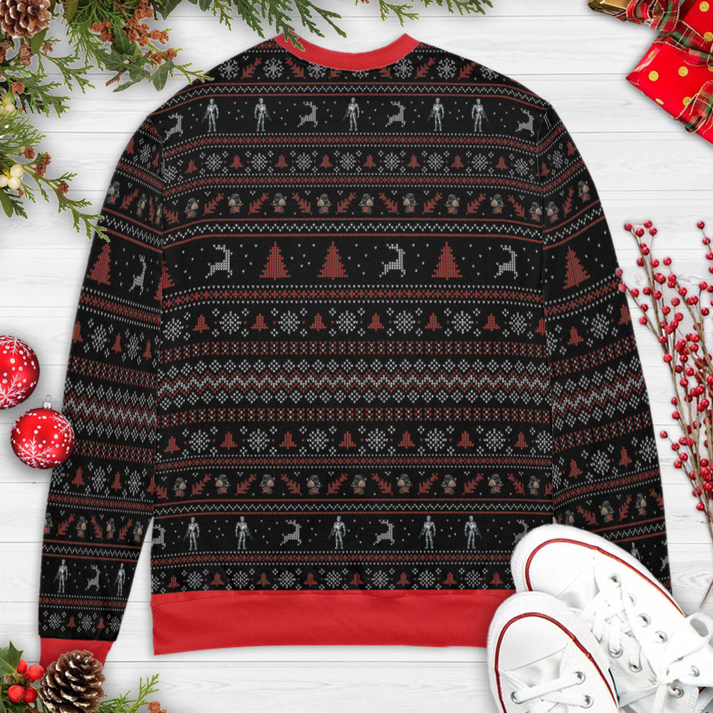 I'm Back Terminator Christmas Ugly Christmas Sweatshirt