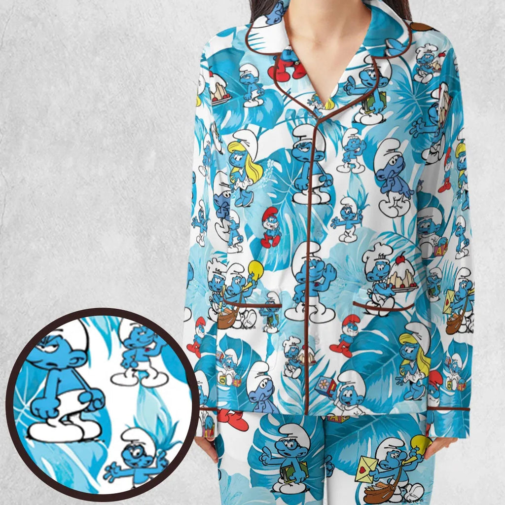 The Smurfs Pattern Pajamas Set