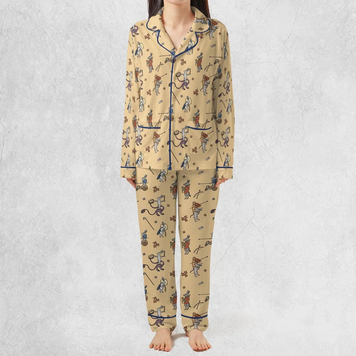 The Medieval Marginalia Killer Rabbit Monty Python Pajamas Set