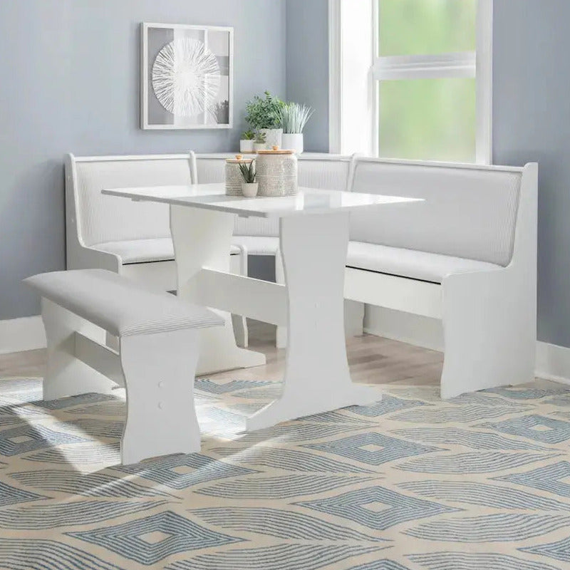 Farmhouse-Style Nook Dining Set With Storage - Sedley