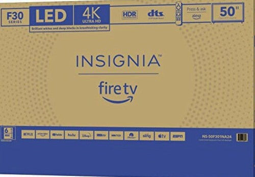 Insignia 50in F30 Series 4K UHD Smart Fire TV With Alexa Voice Remote