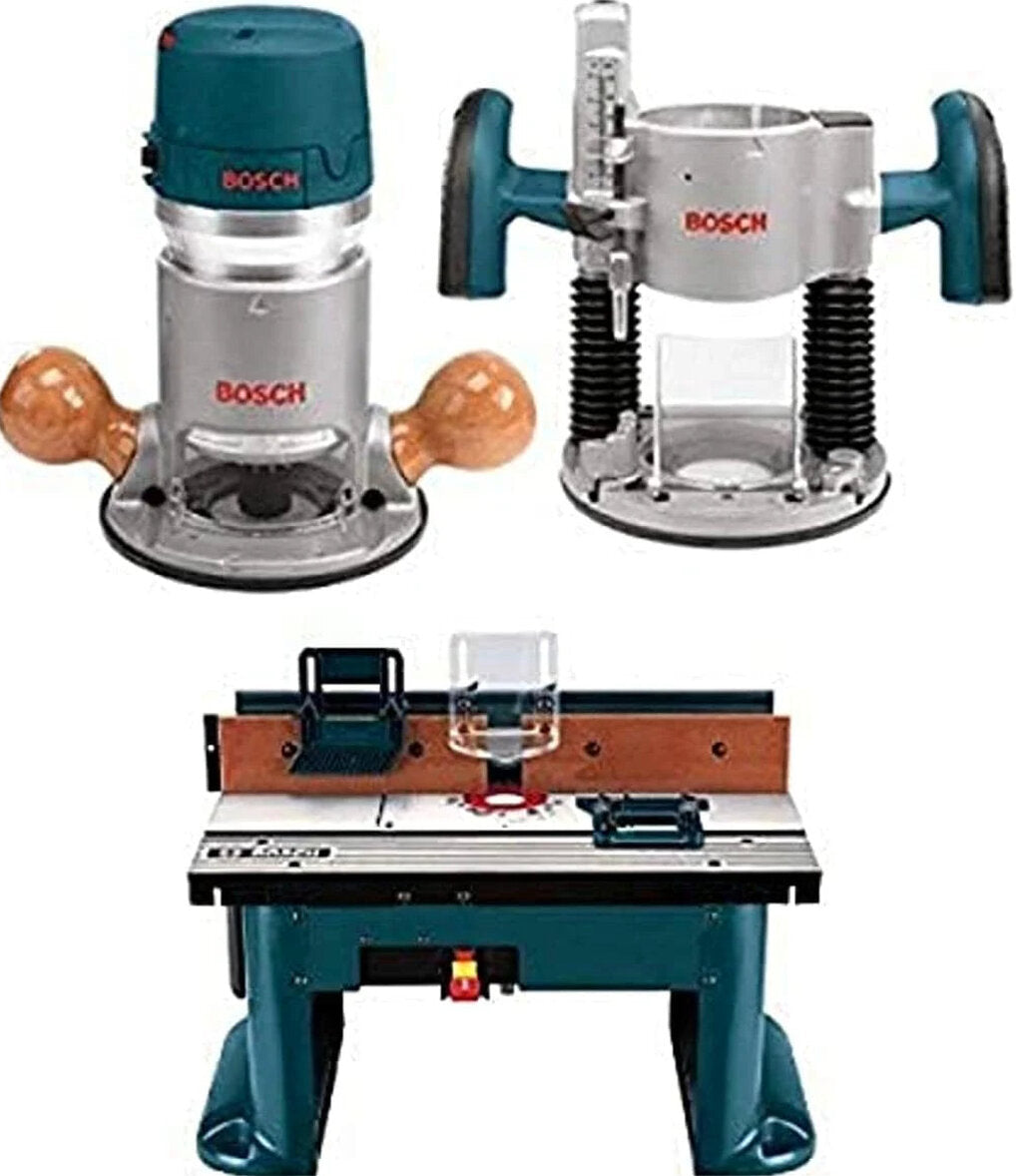 BOSCH Wood Router Tool Combo Kit, 12 Amp, 2.25 Horsepower - 1617EVSPK