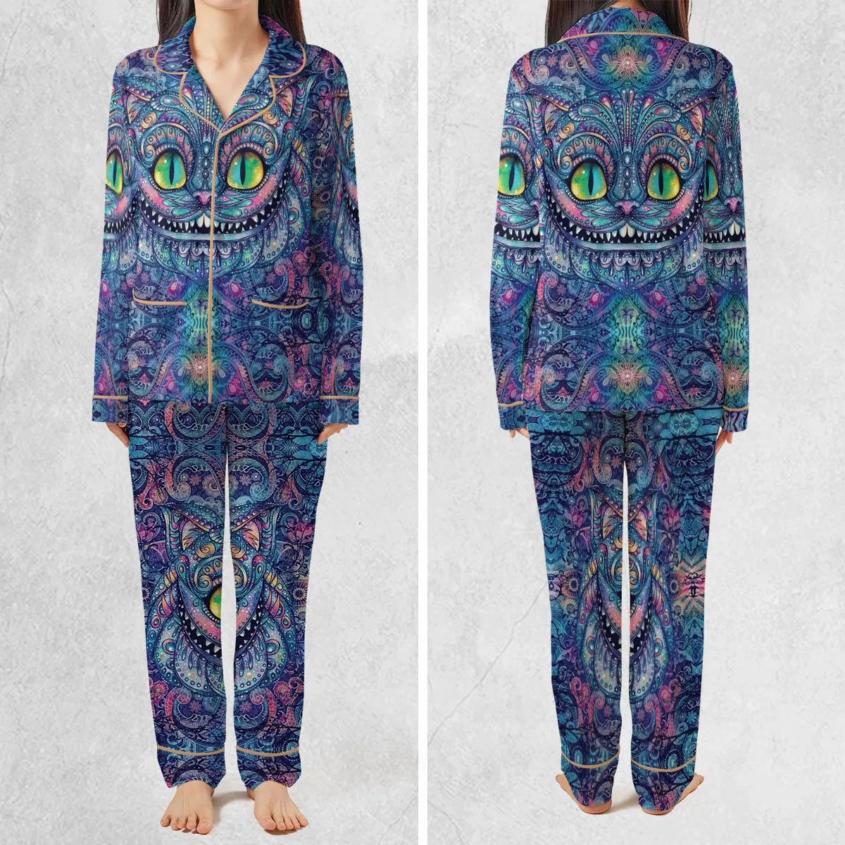 Cheshire Cat Alice In Wonderland Pajamas Set