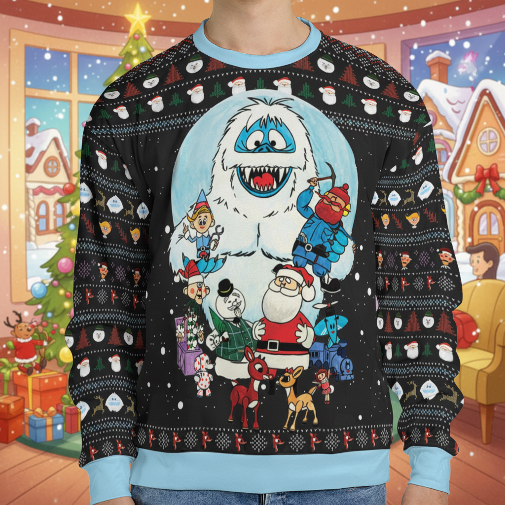 Rudolph Family Portrait Ugly Christmas Sweatshirt