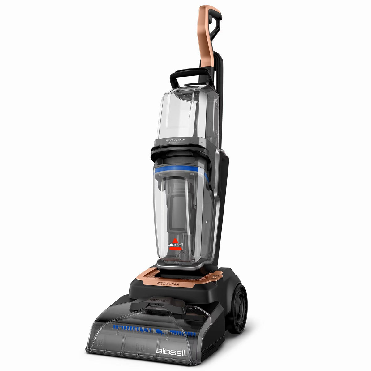 BISSELL Revolution HydroSteam Upright Carpet Cleaner, 1-Gallon Tank, 7-Foot Hose, 4-Inch Tool, Black & Copper - 4117
