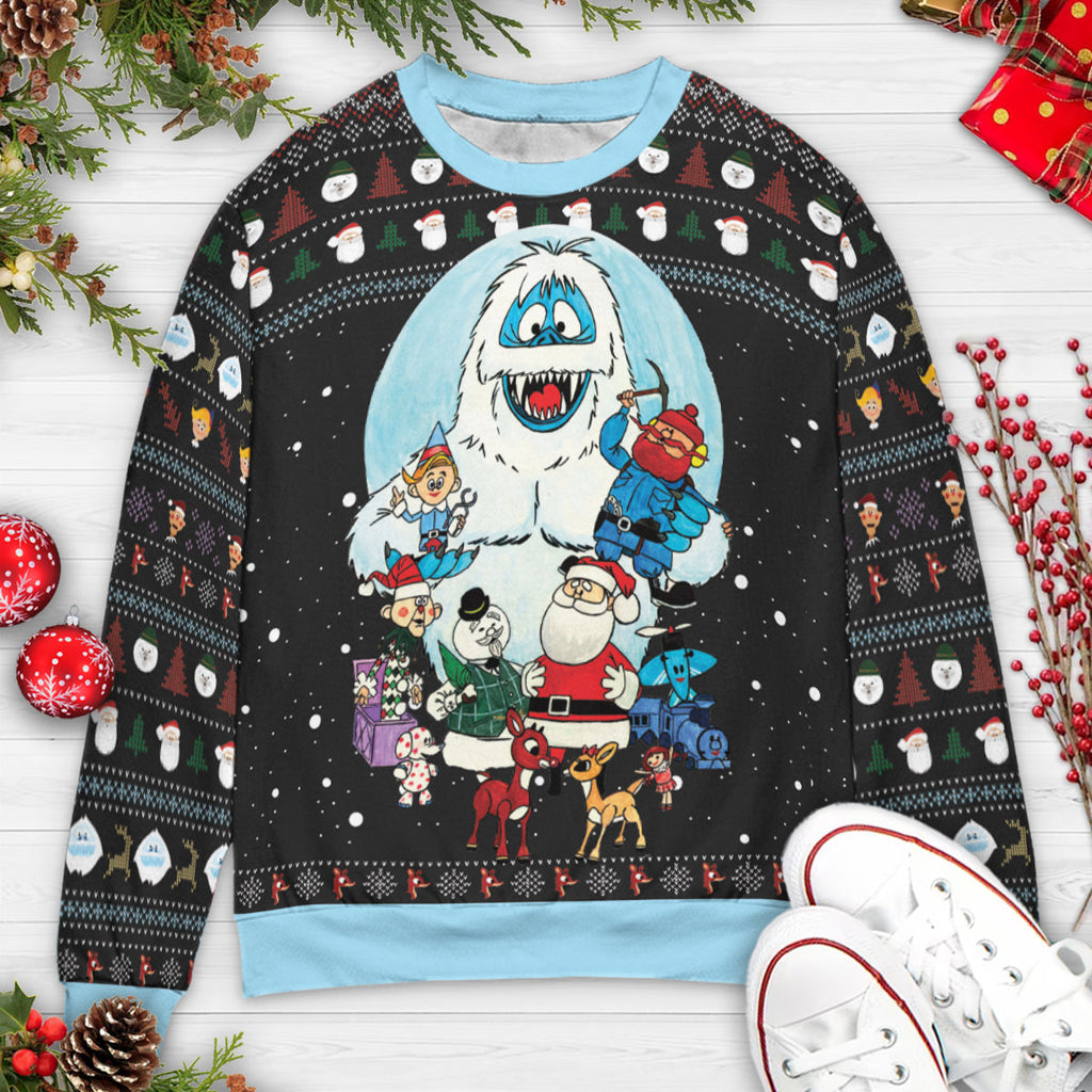 Rudolph Family Portrait Ugly Christmas Sweatshirt
