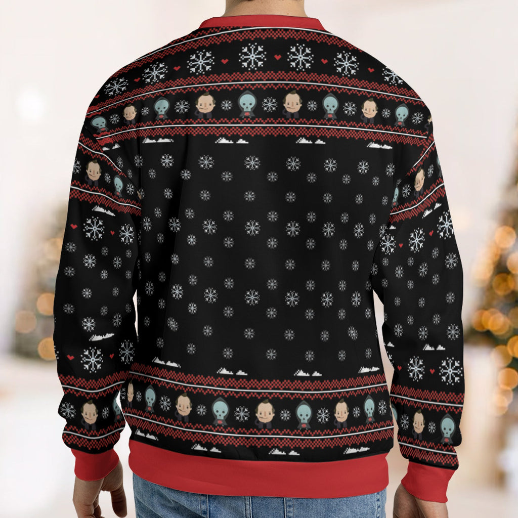 Hit With A Toaster Scrooged Ugly Christmas Sweatshirt