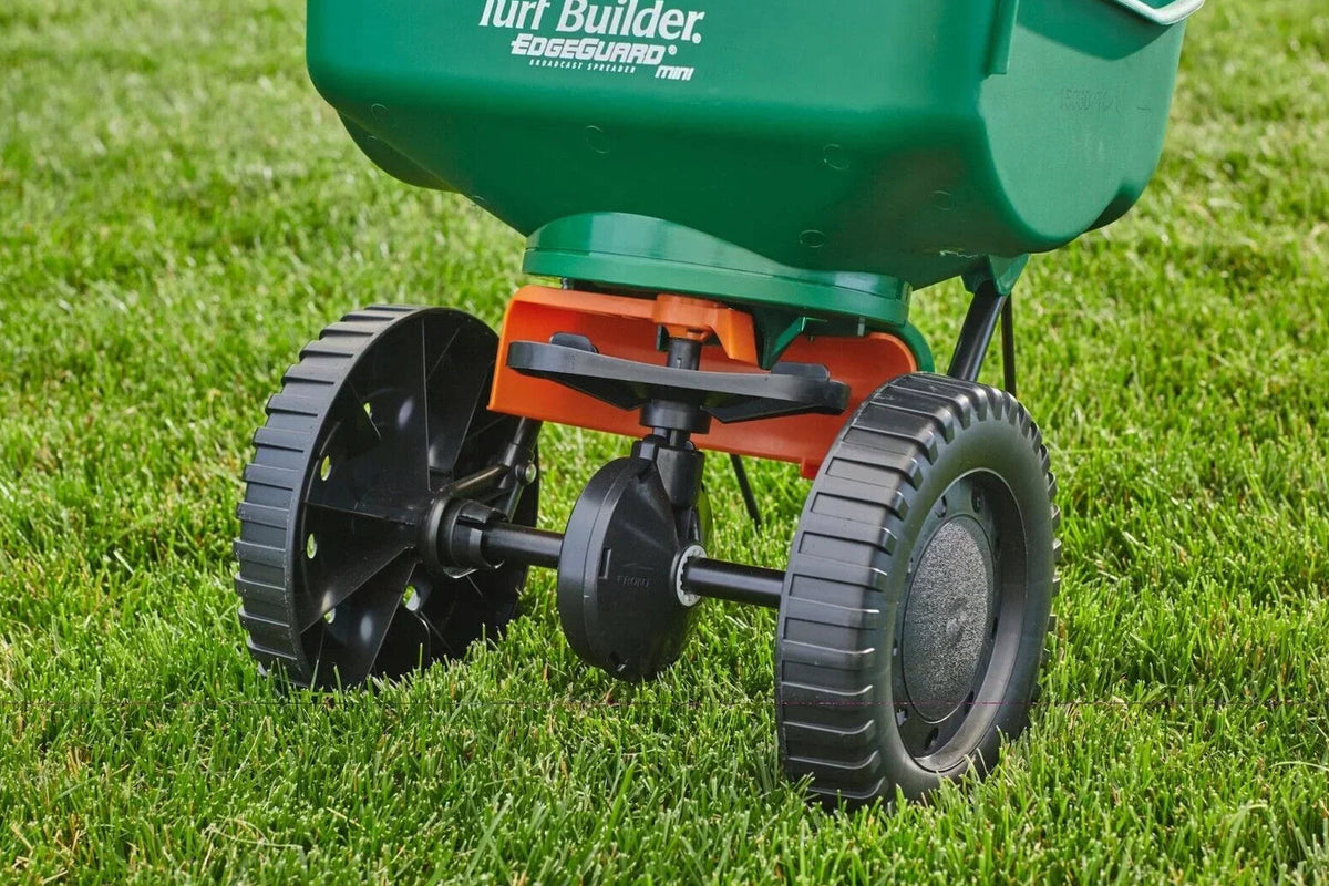 Scotts Turf Builder EdgeGuard Mini Broadcast Spreader - 5,000 Sq. Ft.