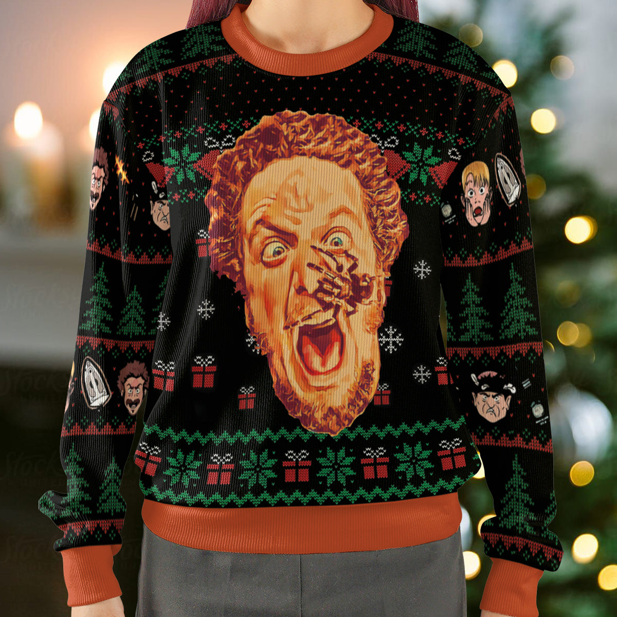 Screaming Marv Home Alone Ugly Christmas Sweatshirt