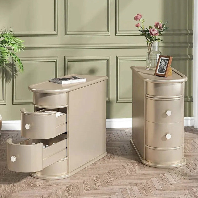 Solid Wood Chairside End Table, Two Drawers, 23.62'D x 10.63'W x 23.62'H