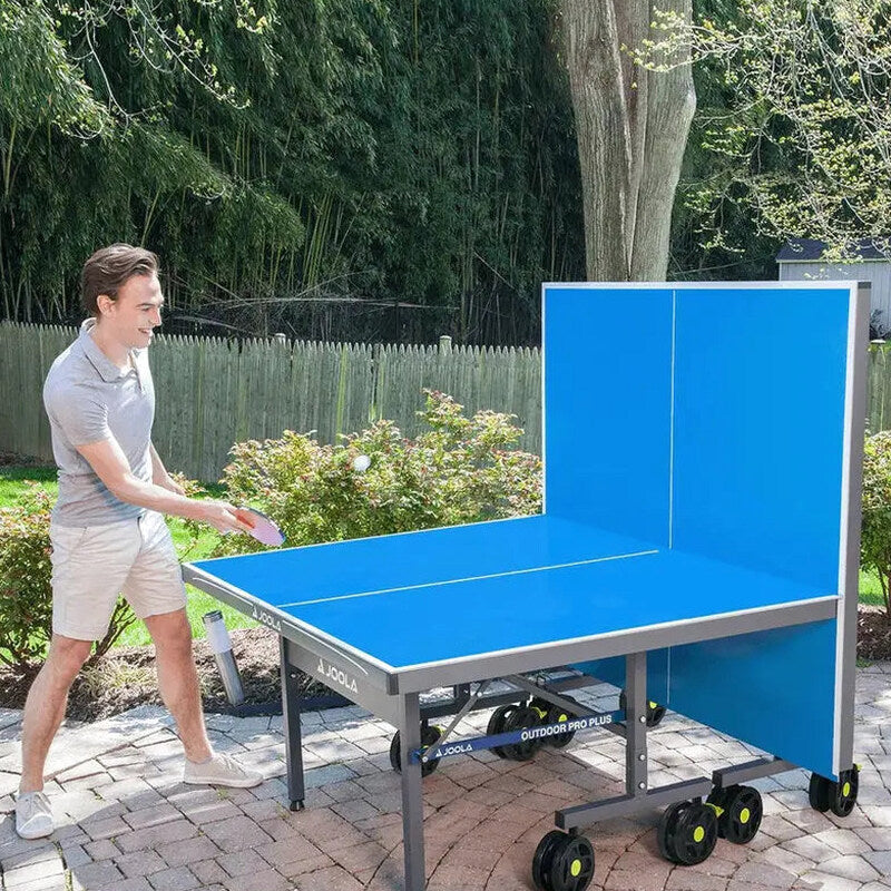JOOLA Outdoor Table Tennis Table, 9 ft x 5 ft, Aluminum Surface, Foldable - Nova Pro Plus