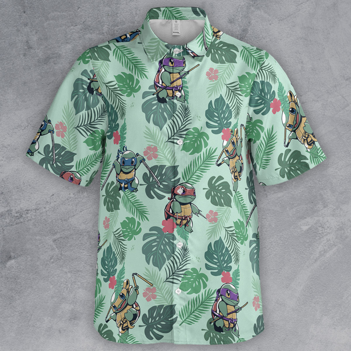 Teenage Mutant Ninja Squirtle Button Down Shirt