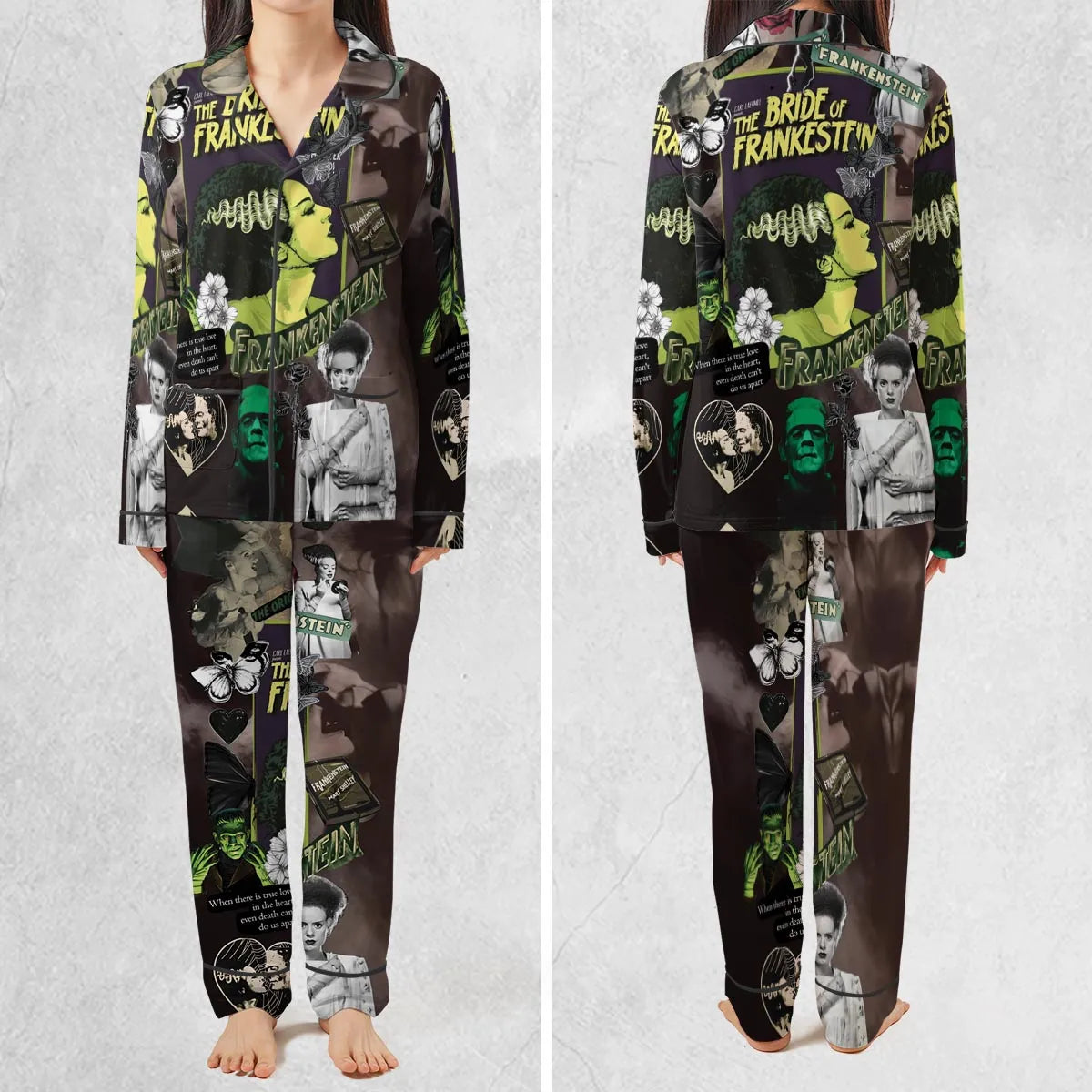 Vintage Bride Of Frankenstein Pajamas Set