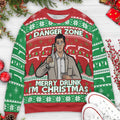Danger Zone Merry Drunk I'm Christmas Sterling Archer Ugly Ugly Christmas Sweatshirt