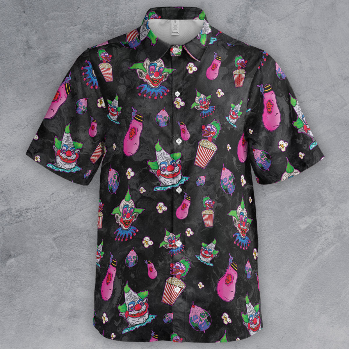 Space Horror Movie Killer Klowns Outer Button Down Shirt