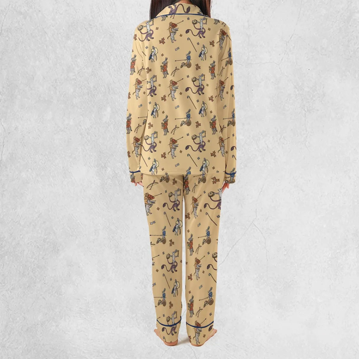 The Medieval Marginalia Killer Rabbit Monty Python Pajamas Set