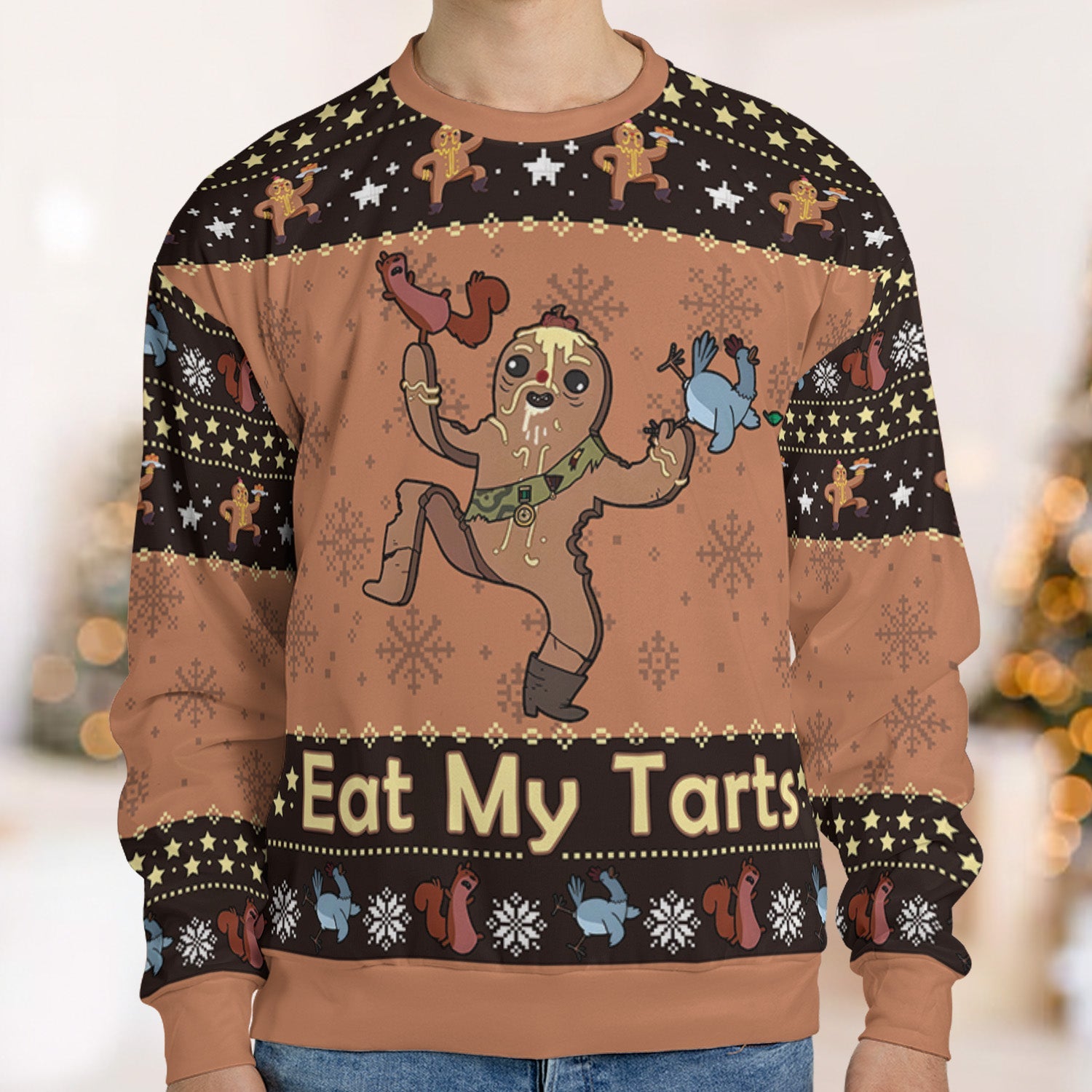 Tart Toter Gingerbread Adventure Time Ugly Christmas Sweatshirt