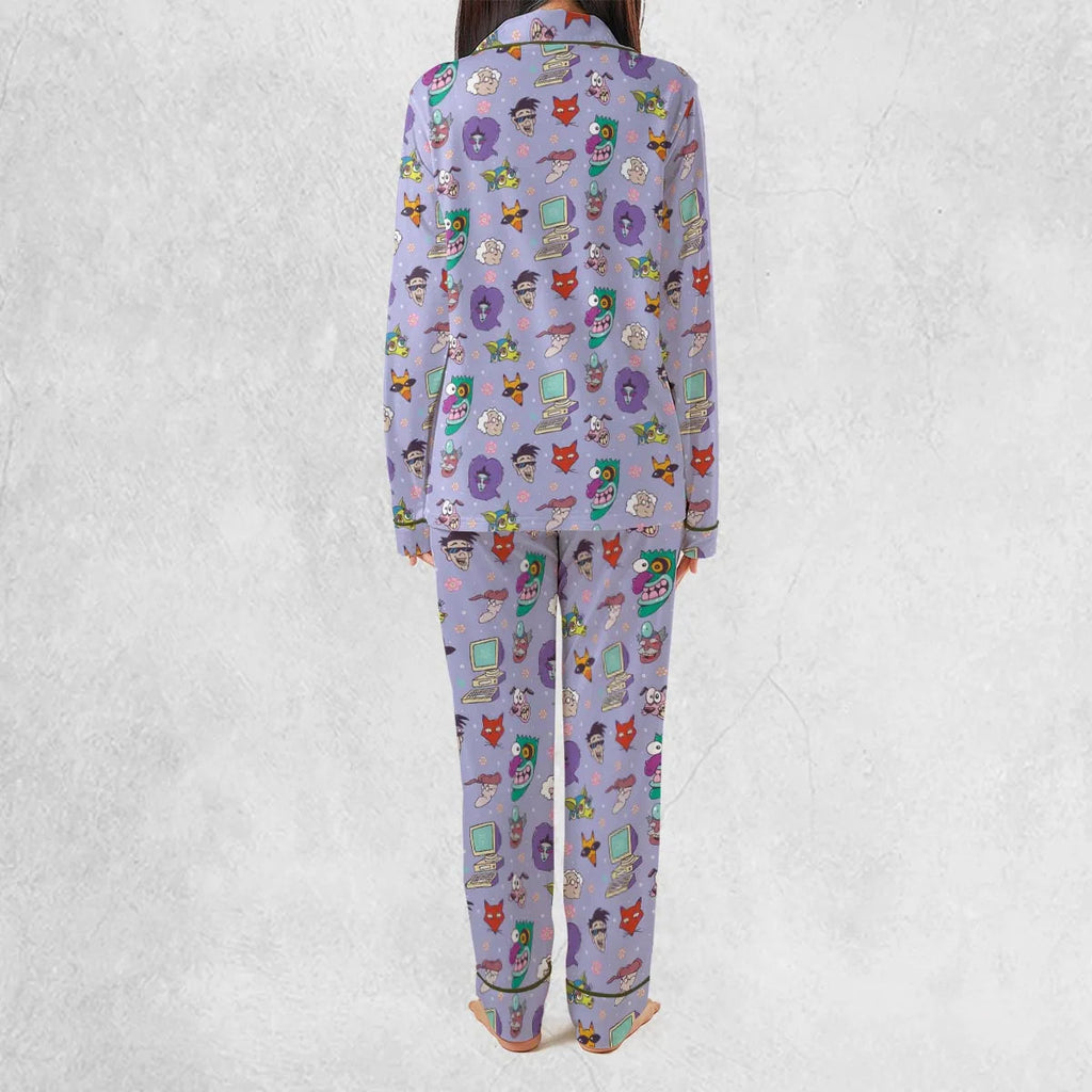 Courage the Cowardly Dog Characters Pattern Pajamas Set