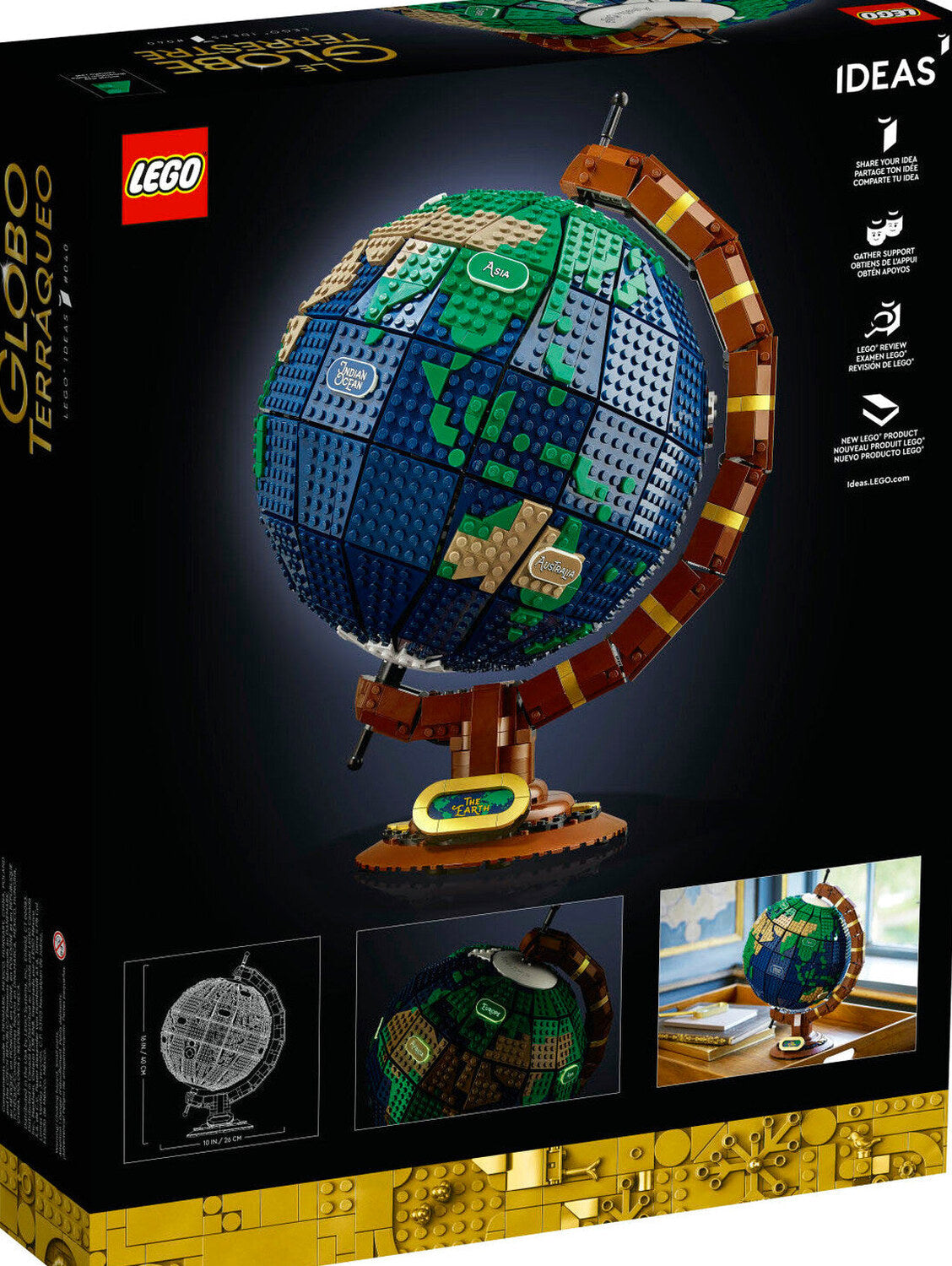 LEGO Ideas The Globe Toy Building Kit, 2585 Pieces - 21332