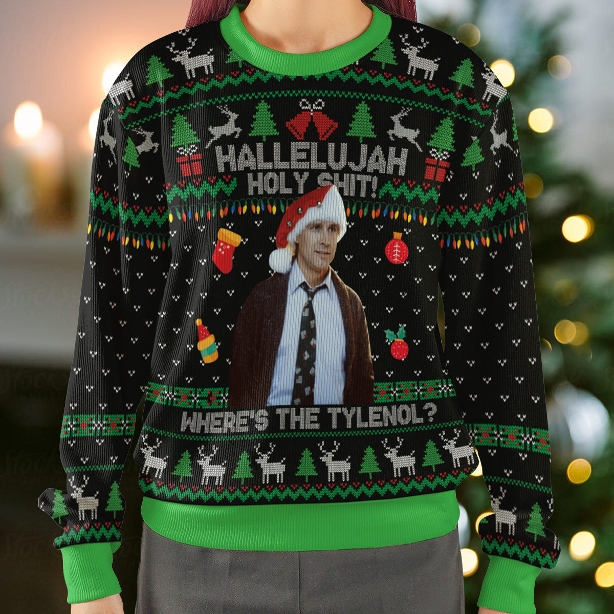 Hallelujah Holy Christmas Ugly Christmas Sweatshirt