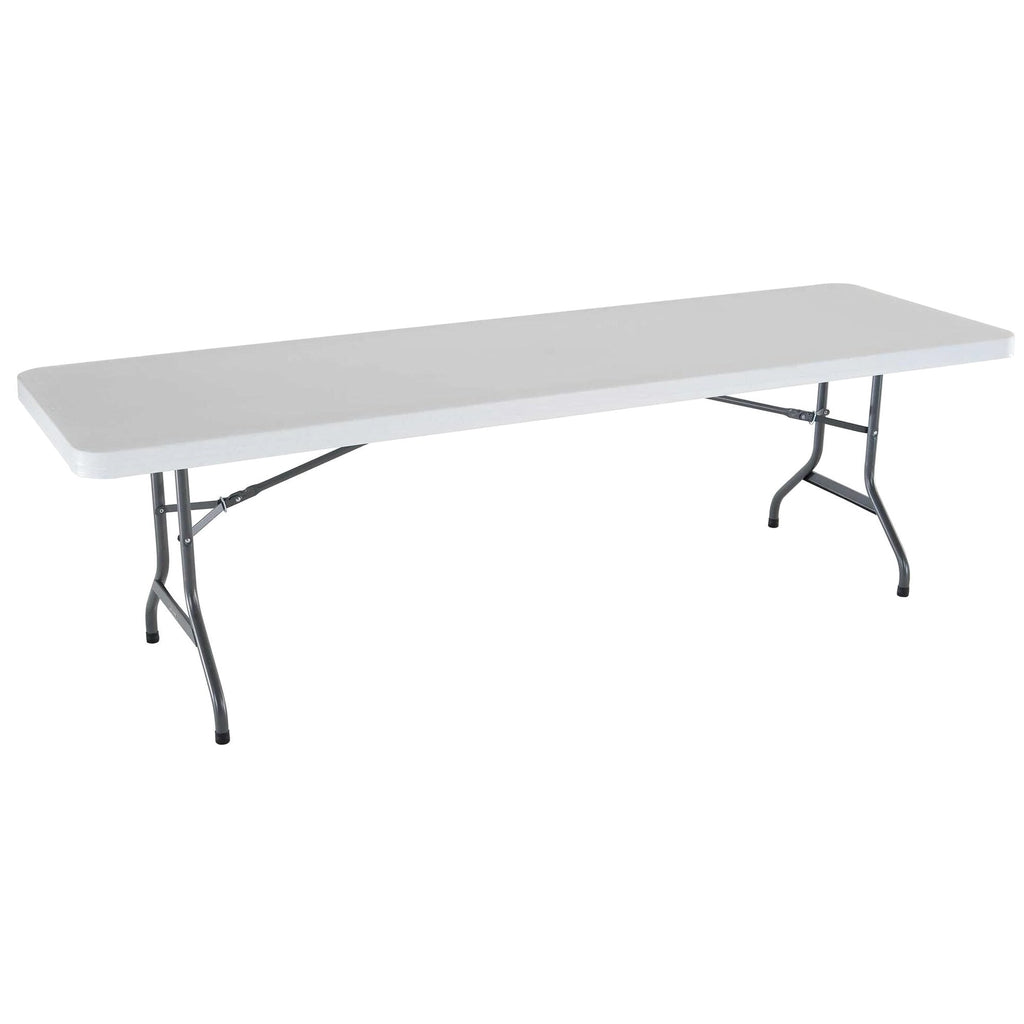 Lifetime 4 8-Foot Rectangle Folding Tables And 32 Chairs Set, White Granite - 80147