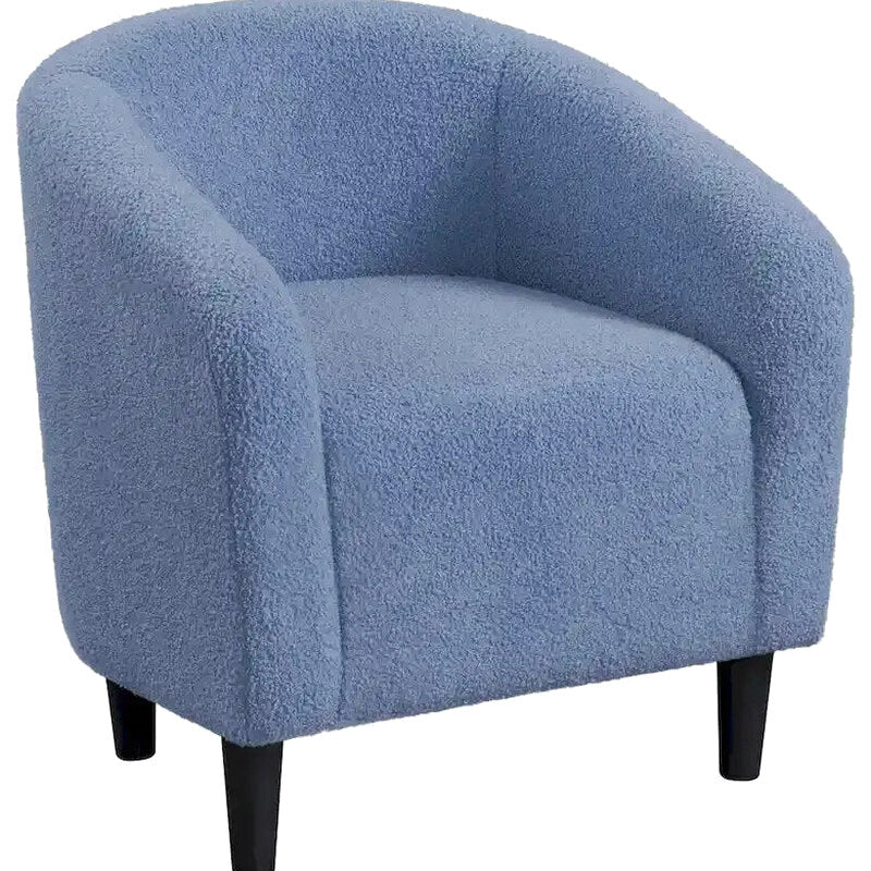 Yaheetech Boucle Upholstered Barrel Accent Chair - Club-Style Armchair
