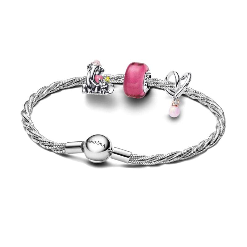 Elephant and Heart Charm Set