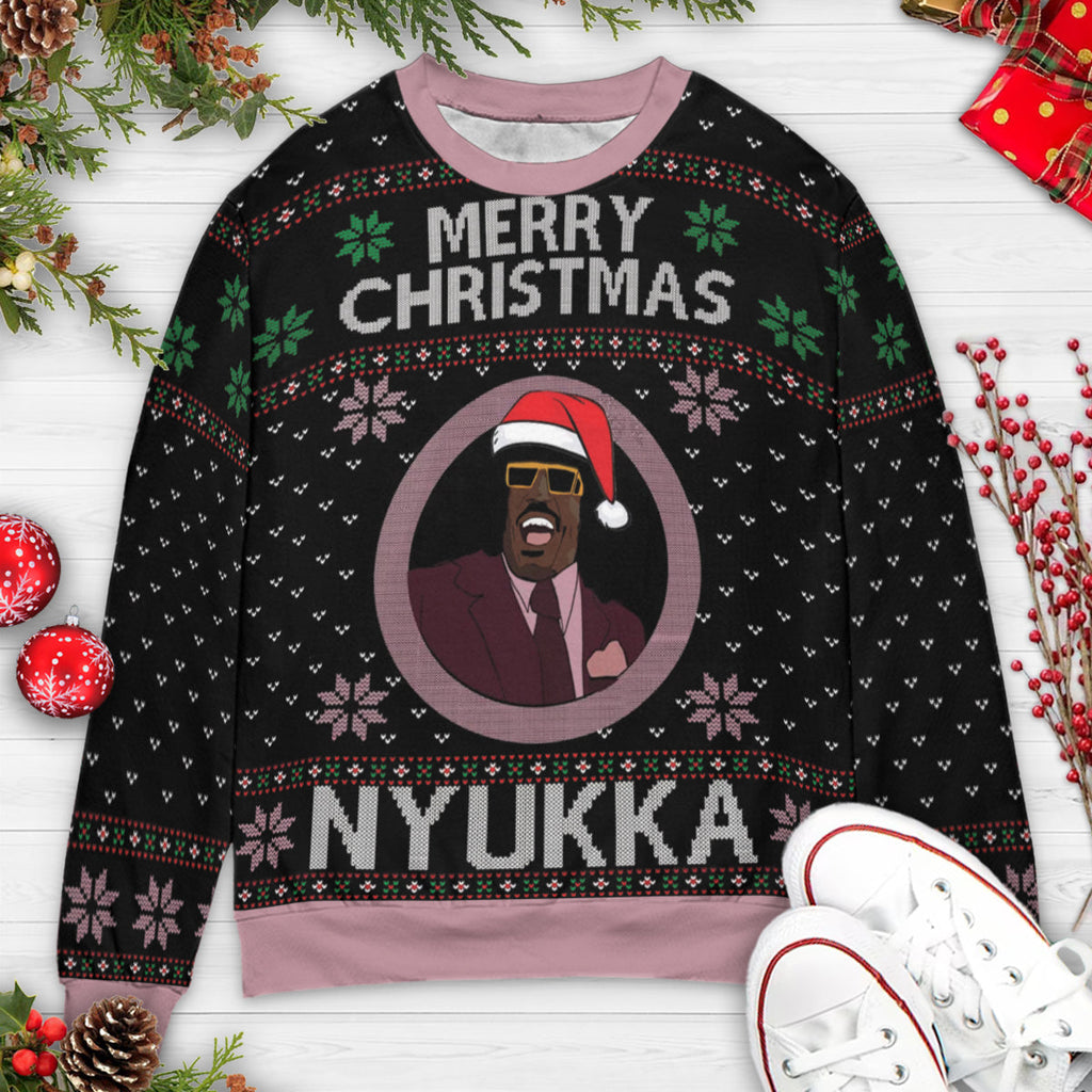 Merry Christmas Nyukka Friday Ugly Christmas Sweatshirt