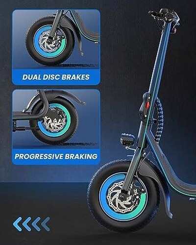 URBANMAX Electric Scooter With Seat, 450W Motor, 22 Miles Range, Black - C1