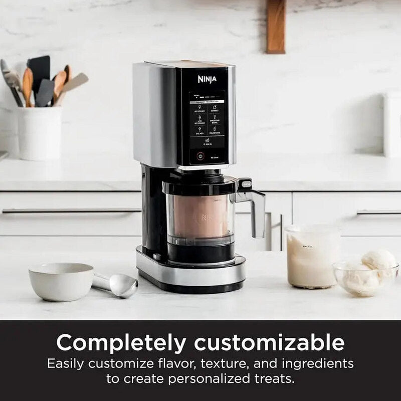 Ninja CREAMi Ice Cream Maker, 7 One-Touch Programs, 2 16-oz Pints, Silver - NC301