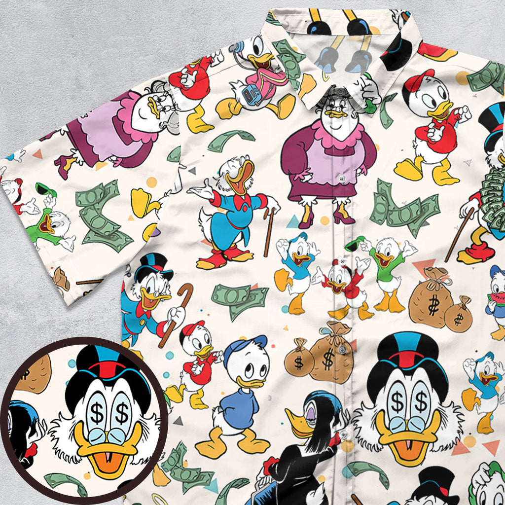 Donald Huey Dewey Ducktales Button Down Shirt