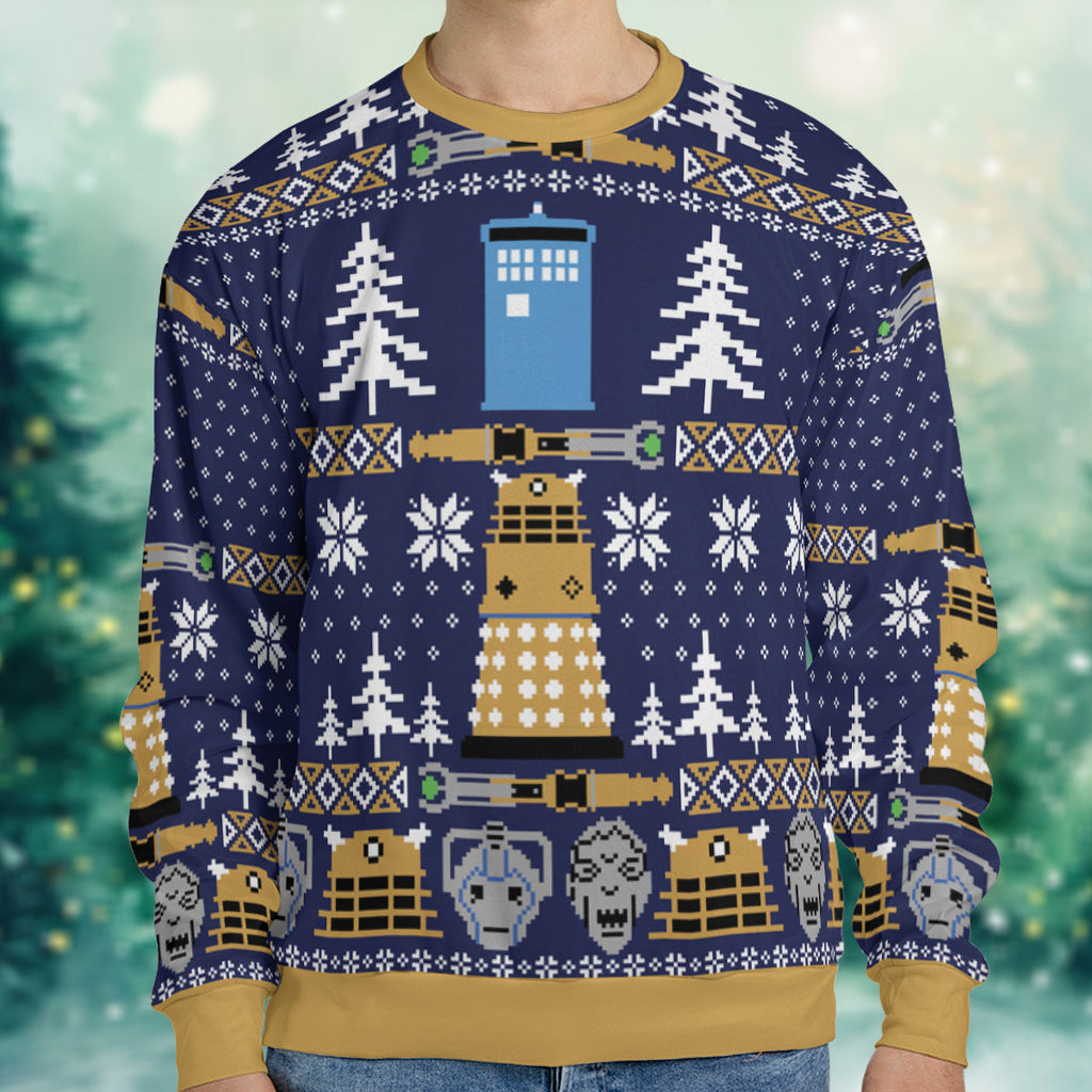 Who's Doctor Who Ugly Christmas Sweatshirt