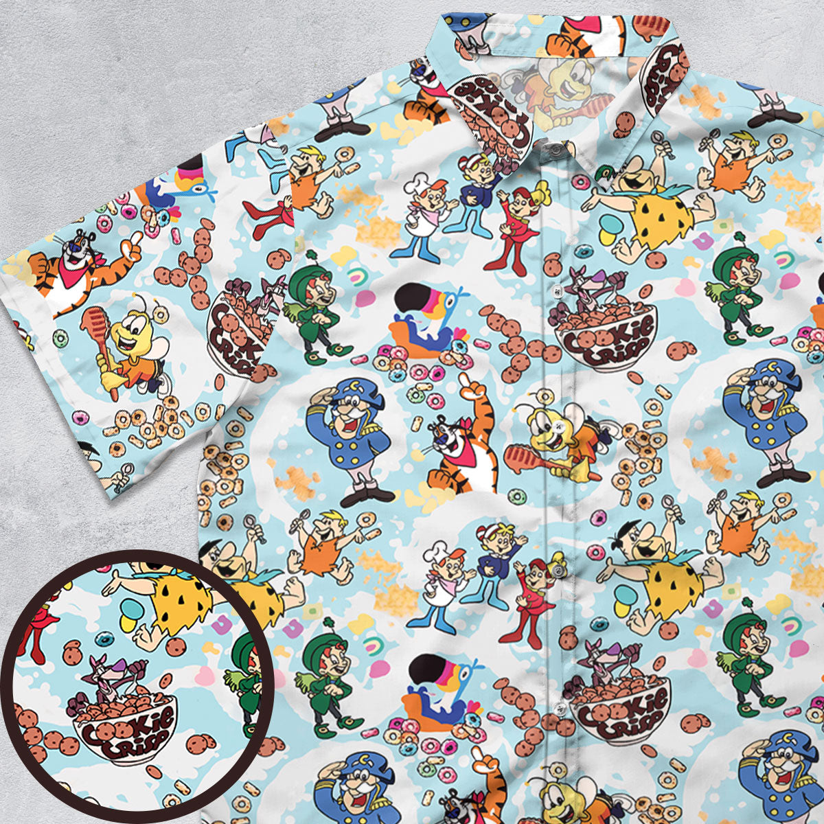 Cereal Favs Large Scale Button Down Shirt