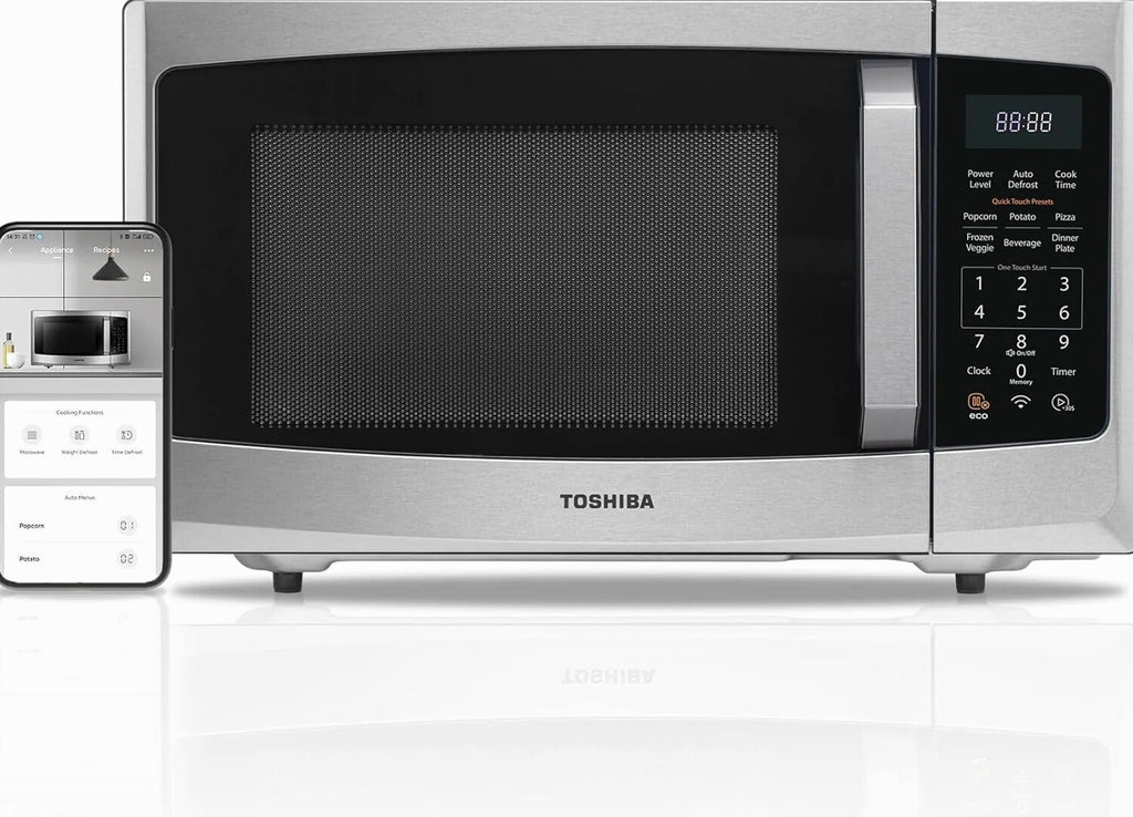 TOSHIBA 4-in-1 Countertop Microwave Oven, 1.5 Cu Ft, 1000W, Silver - ML-EC42P(SS)