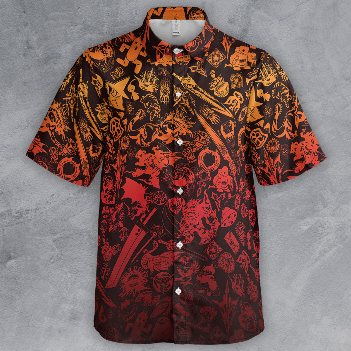 Red Moggle Final Fantasy Button Down Shirt