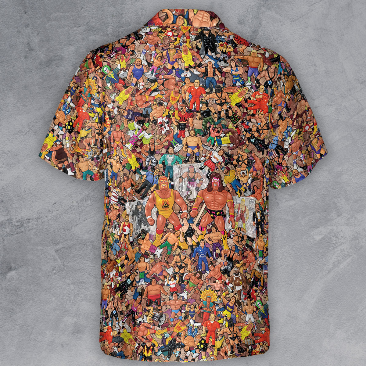 Wrestling Hulk Hogan and Buddies Figures Button Down Shirt