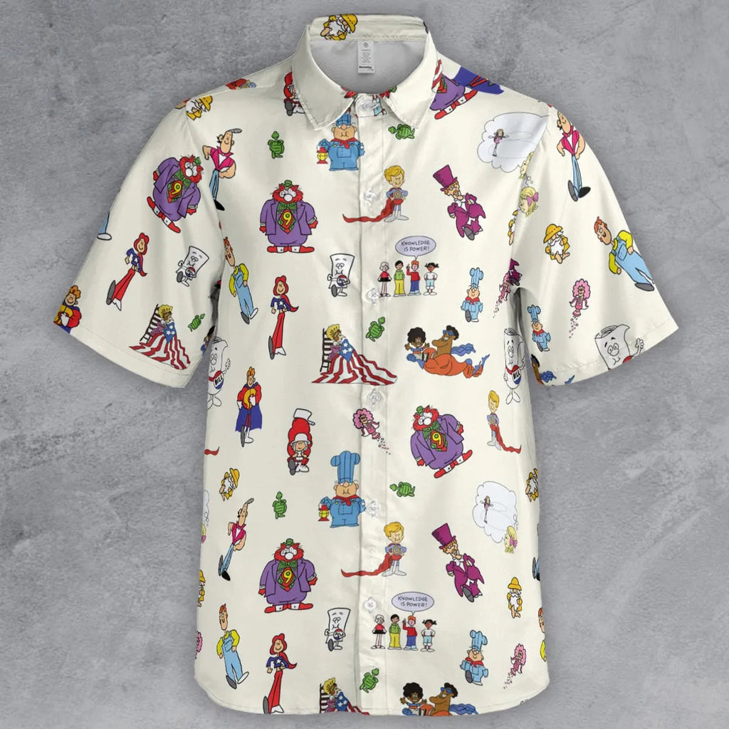 Schoolhouse Rock Characters Button Down Shirt